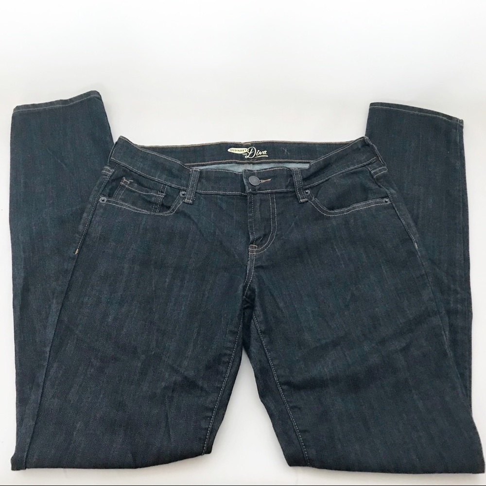 Old Navy Dark Wash Diva Fit Skinny Jeans Women's Size 4 Slim Stretch y2k Fitted